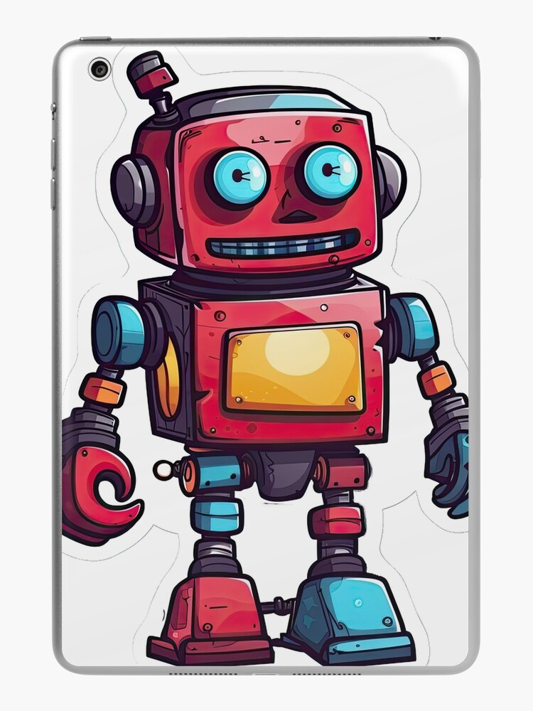 Robot sitting in the workshop Sticker for Sale by abmkf