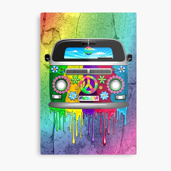 Hippie Van Wall Art Redbubble