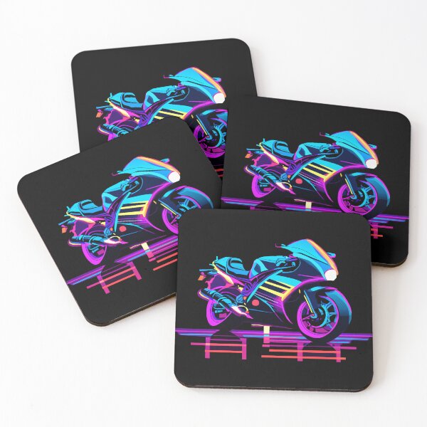 Item preview, Retro Synthwave Neon Motorcycle designed and sold by Puristock.