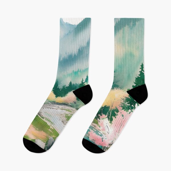 Item preview, Watercolor Mountain Landscape - Impressionism and Chinese painting designed and sold by joejiing.