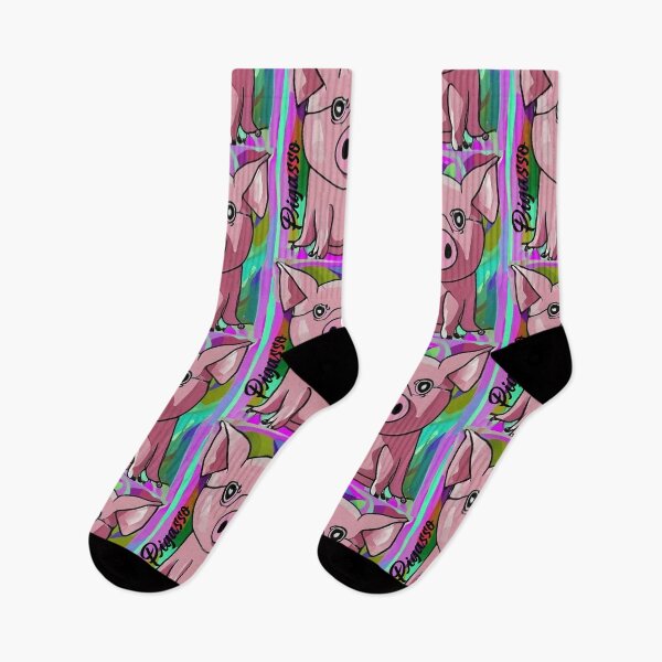 Item preview, Funny Colorful Pink Pig abstract Cubism Art designed and sold by Nature's Fancy.