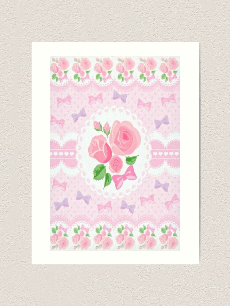 Coquette ribbon bows  Art Print for Sale by Pixiedrop