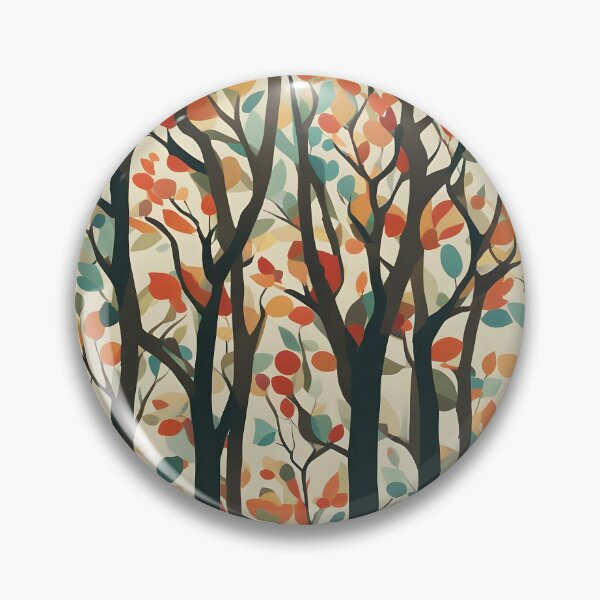 Aperçu de l'œuvre Motif d'arbres d'automne colorés et audacieux créée et vendue par RandomJunction.