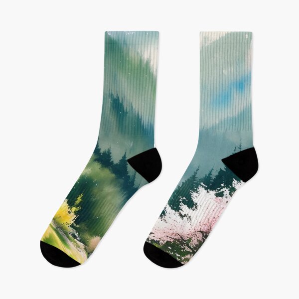 Item preview, Watercolor Mountain Landscape - Impressionism and Chinese painting designed and sold by joejiing.