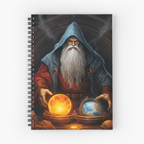 Item preview, An old  Wizard with Blue and Red Orbs designed and sold by John-NW-Shop.
