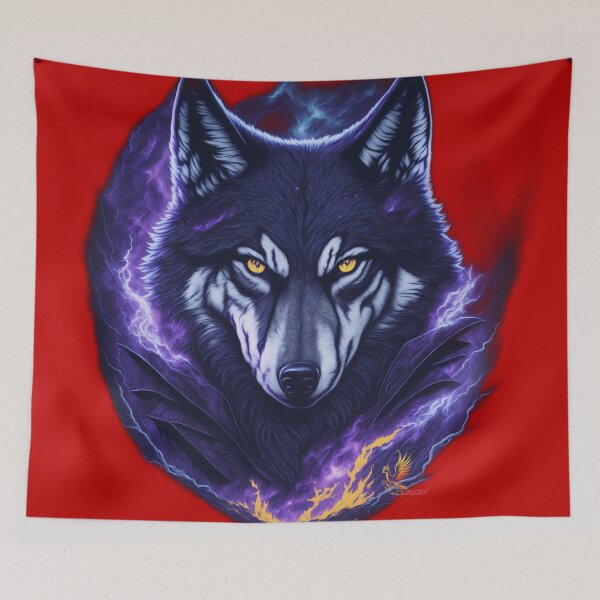 Item preview, Evil Genius Wolf (Red) designed and sold by AmaziaCo.