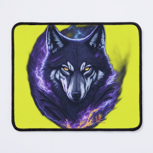 Item preview, Evil Genius Wolf (Yellow) designed and sold by AmaziaCo.