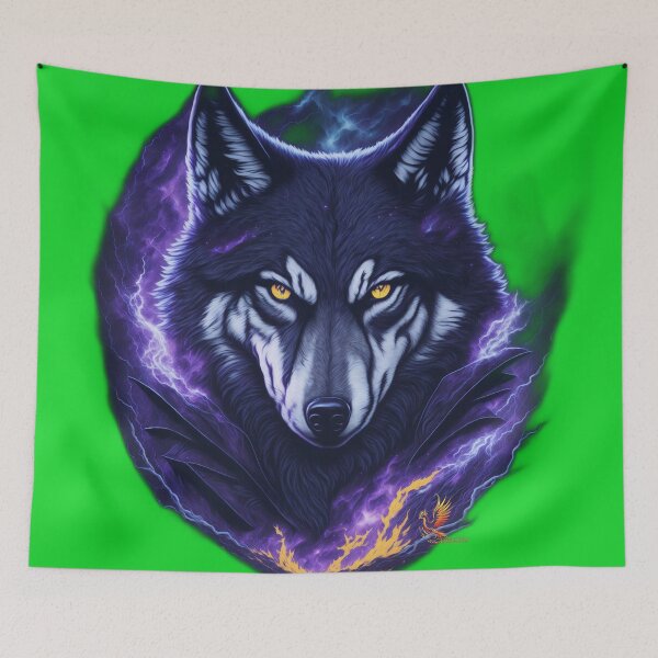 Item preview, Evil Genius Wolf (Green) designed and sold by AmaziaCo.