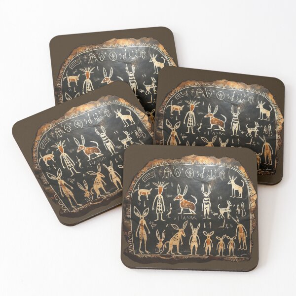 Item preview, Lascaux Bunnies - Cave Paiting designed and sold by MyBunnyverse.