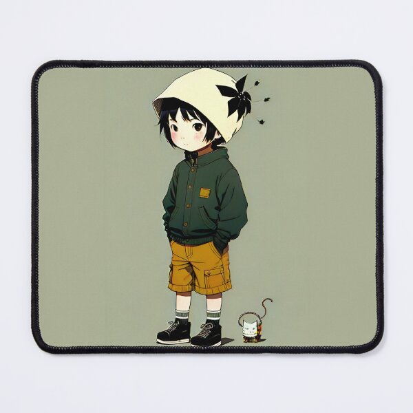 Item preview, Anime boy with a hood, short pants and a green coat designed and sold by JustStraight.