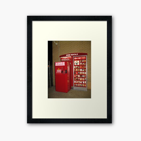 Redbox, red, box, display advertising Framed Art Print