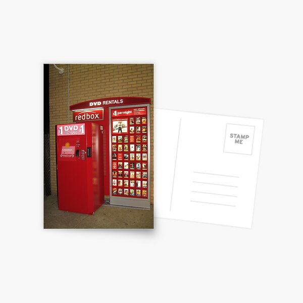 Redbox, red, box, display advertising Postcard
