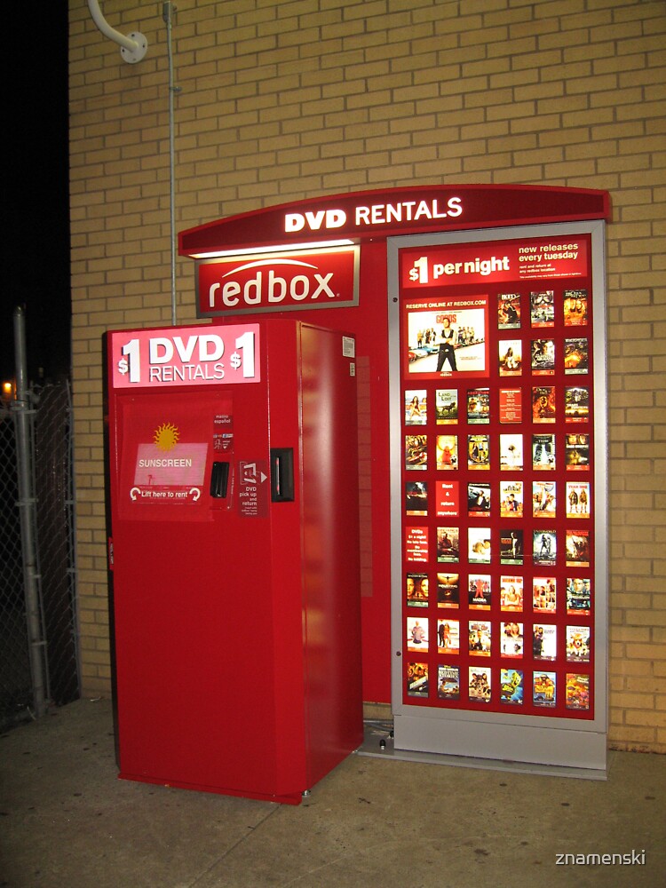 Redbox, red, box, display advertising by znamenski