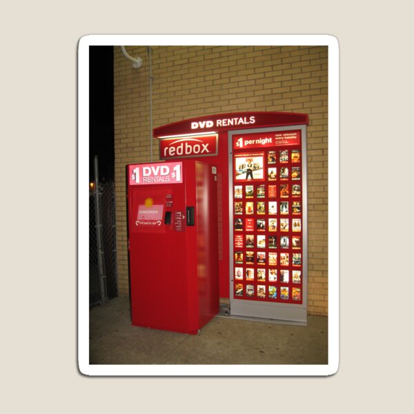Redbox, red, box, display advertising Magnet