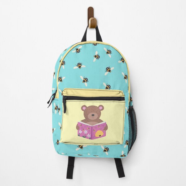 Item preview, Animals with books part 4 - Bear reading bee book designed and sold by NashTheArtist.