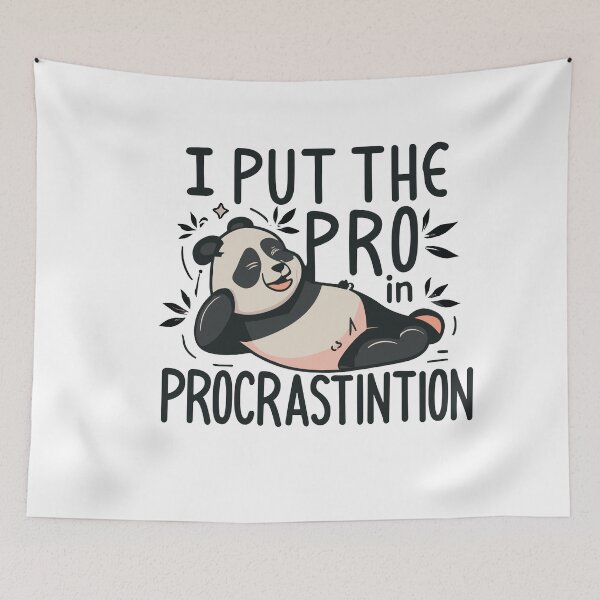 Item preview, I put the pro in procrastination panda  designed and sold by SimpliText.