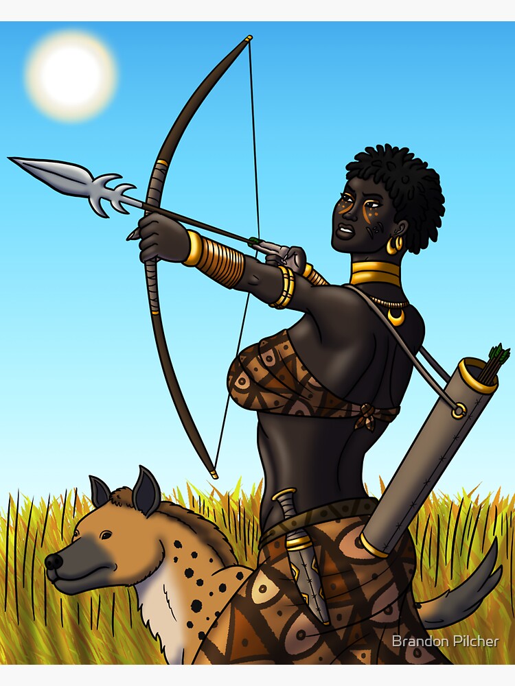 Sticker for Sale avec l'œuvre « Archer de la savane » de l'artiste