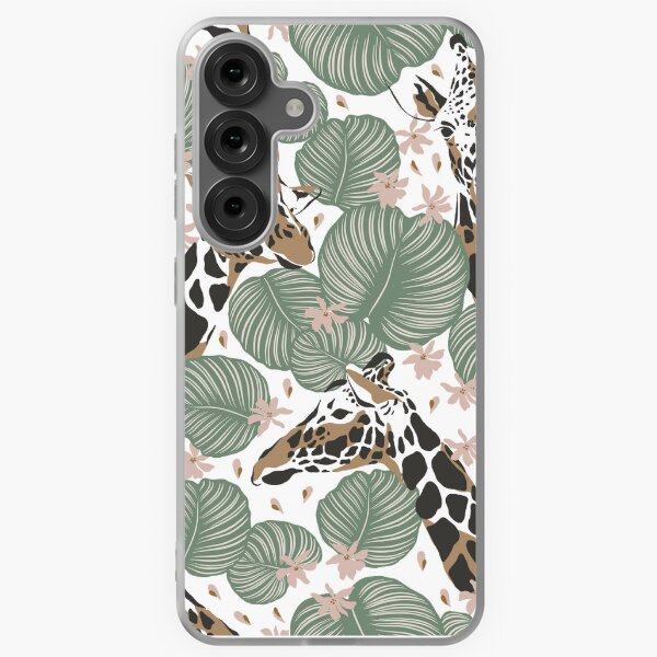 Item preview, Giraffe Jungle Leaves Tropical Monstera Leaves designed and sold by Studio5565.