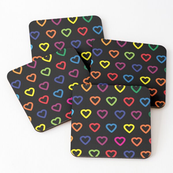 Item preview, Hearts Multi-colored Grid designed and sold by ArtofDissent.