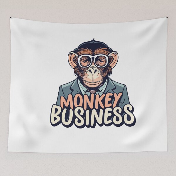 Item preview, Monkey Business Funny designed and sold by SimpliText.