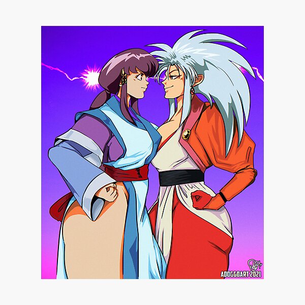 Tenchi Muyo Ayeka and Ryoko Rivalry Classic 90s Anime Print Photographic Print