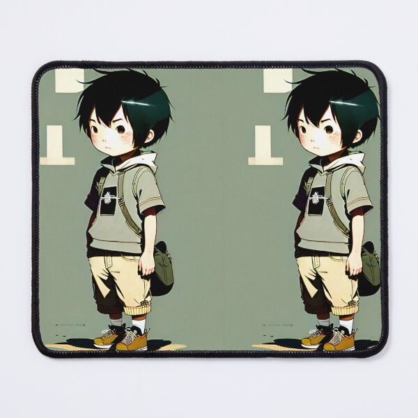 Item preview, Anime image boy with shorts, gray shirt and bag designed and sold by JustStraight.