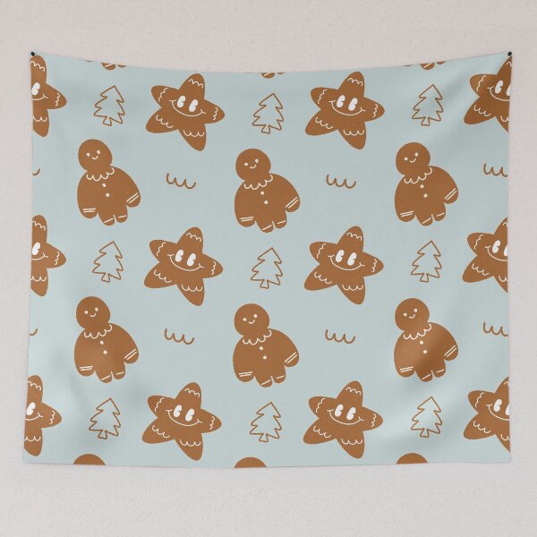 Item preview,  Cute Christmas Cookie star ginger bread pattern designed and sold by TNwandesignart.