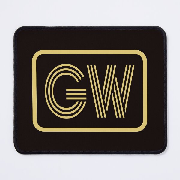 Item preview, GW Initials Gold Geometric Letters designed and sold by Jeallan Designs.