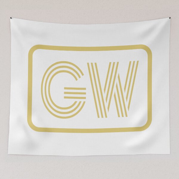 Item preview, GW Initials Gold Geometric Letters designed and sold by Jeallan Designs.