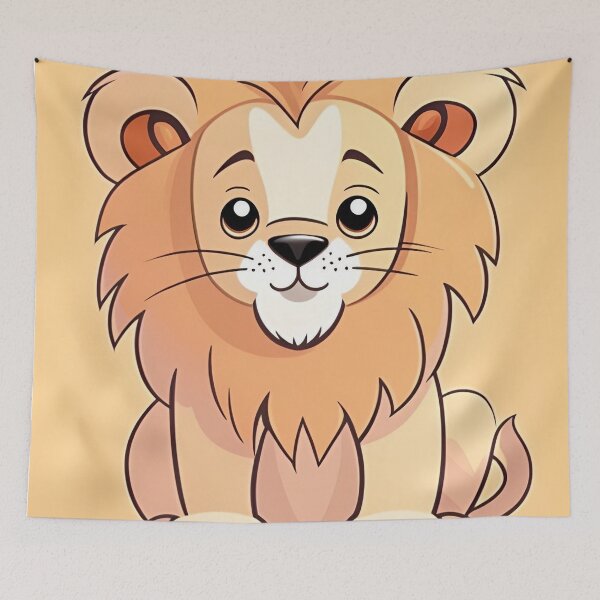 Item preview, Cute lion designed and sold by Kunika Singh.