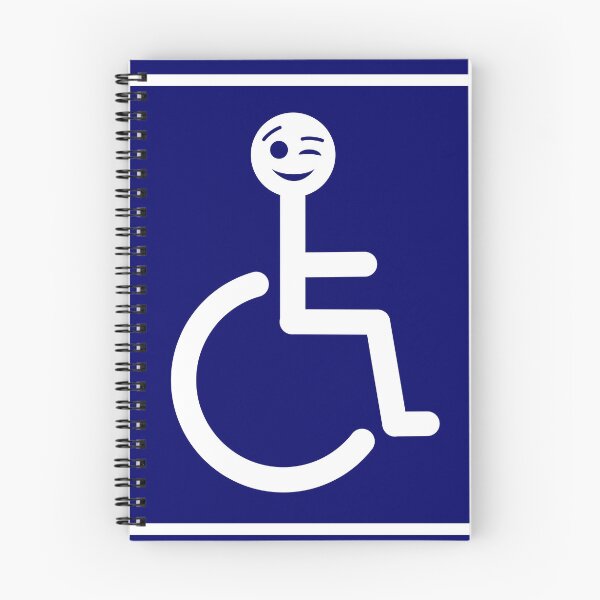 Item preview, Disabled logo with winking face emoji designed and sold by Sue Davie.