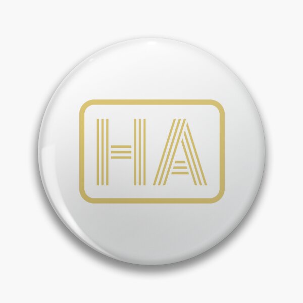 Item preview, HA Initials Gold Geometric Letters designed and sold by Jeallan Designs.