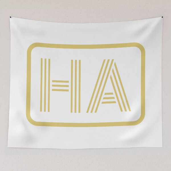 Item preview, HA Initials Gold Geometric Letters designed and sold by Jeallan Designs.