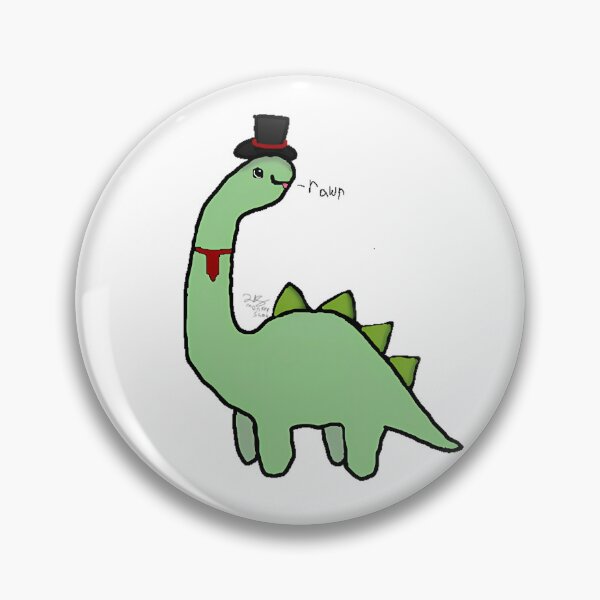 Item preview, Cute brontosaurus with a Top hat designed and sold by Monkeyshab.