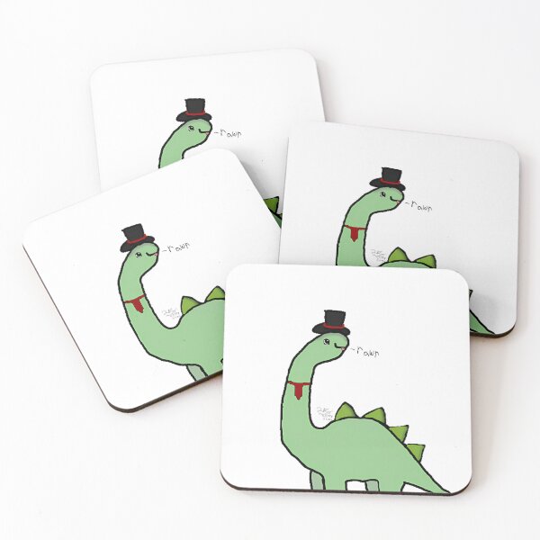 Item preview, Cute brontosaurus with a Top hat designed and sold by Monkeyshab.