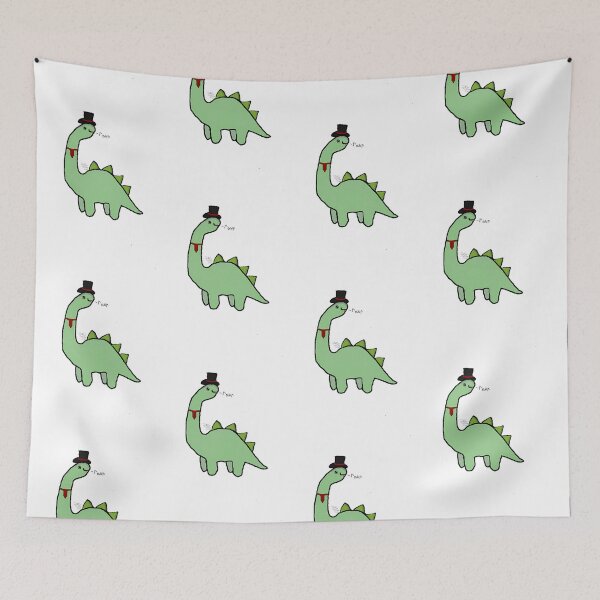 Item preview, Cute brontosaurus with a Top hat designed and sold by Monkeyshab.