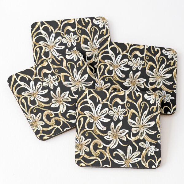 Item preview, Golden Floral designed and sold by Poetic Patterns Studio.