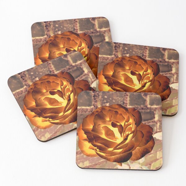 Item preview, orange rose in front of a brick wall designed and sold by Gabriel BOCQUAIRE.