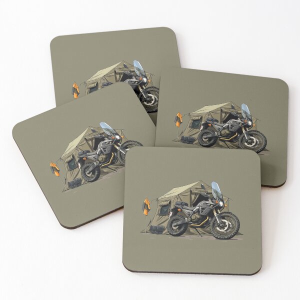 Item preview, Motorcycle Camping - Digital Art - Outdoor Sticker Series 1 | WanderUpNorthCo. designed and sold by WanderUpNorth.