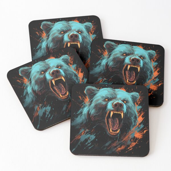 Item preview, Roaring grizzly bear  designed and sold by Trendy-Artistry.