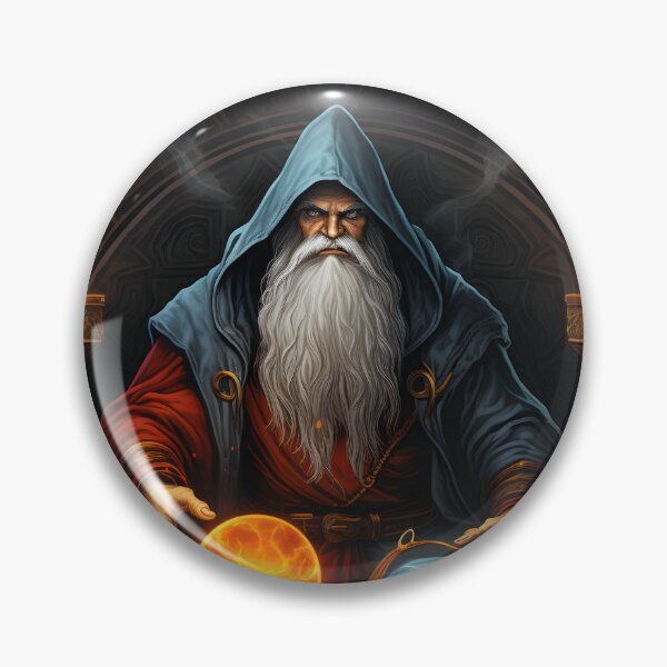 Item preview, An old Wizard with Blue and Red Orbs designed and sold by John-NW-Shop.