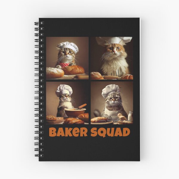 Item preview, Baker squad - kitty in the kitchen - a funny cat T-shirt designed and sold by FluffyFunnyCat.