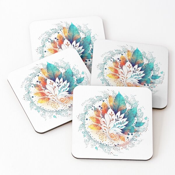 Item preview, Boho watercolors wall art deco, floral mandala designed and sold by VeronicArt85.
