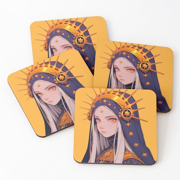 Item preview, Beautiful Purple and Yellow Veiled Anime Girl designed and sold by bubblegoth.