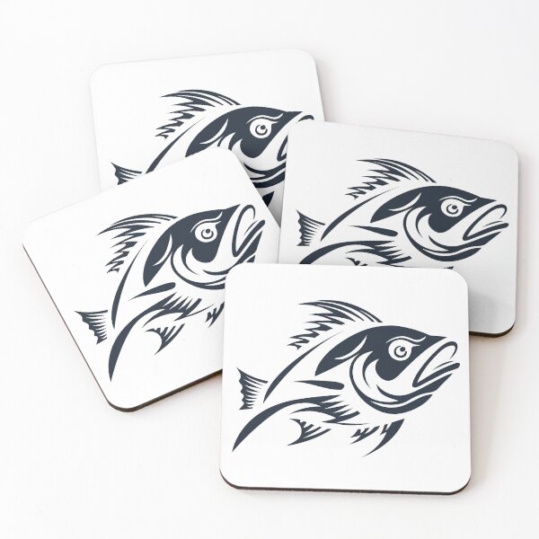 Item preview, Fishing, fish design, in the style of dark indigo designed and sold by MagicColorPrint.