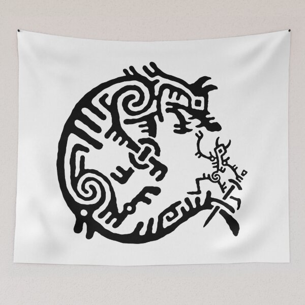 Item preview, Tyr & Fenrir (Svartr) designed and sold by TheBadgerKing.