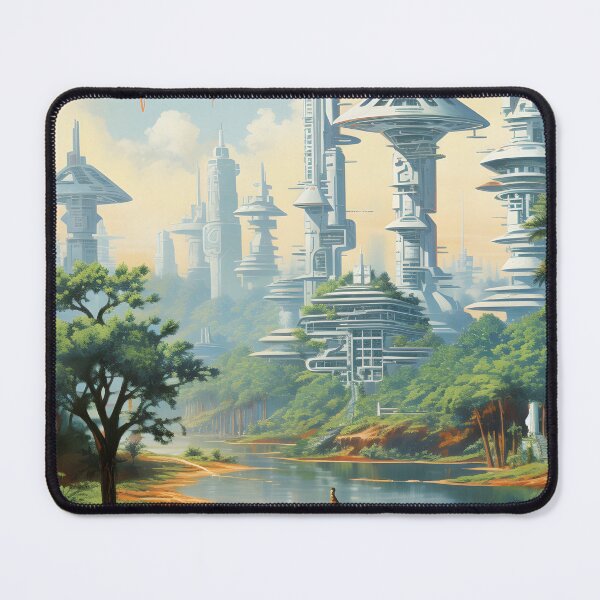 Item preview, Futuristic Landscape of City of the Future and Wild Forest designed and sold by Je-we.