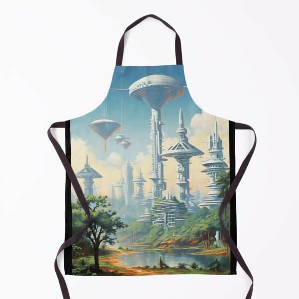 Item preview, Futuristic Landscape of City of the Future and Wild Forest designed and sold by Je-we.