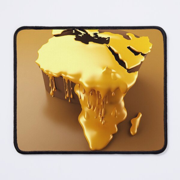 Item preview, "Golden Africa 3D Map" designed and sold by Art-Vortex-fr.