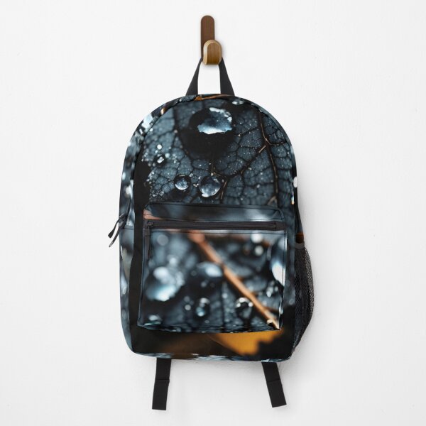 Item preview, Glistening Noir: Black Leaf and Dewdrops designed and sold by irosh madushan.